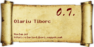 Olariu Tiborc névjegykártya